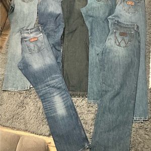 7 pairs of Men Wrangler Retro Jeans sz 32x34